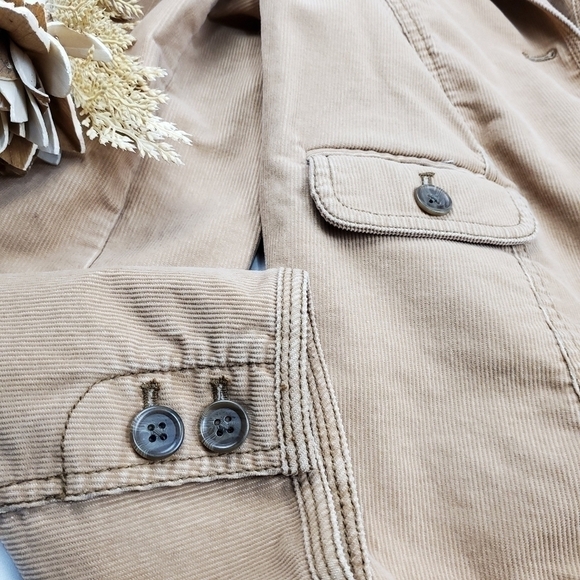 LOFT Maternity Tan Corduroy Coat Size 8 - Picture 10 of 14